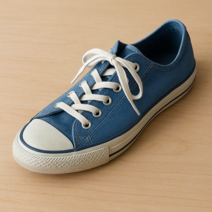Blaue Turnschuhe